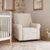 Picture of Monroe Power Recliner and Swivel Glider in Tan Check Fabric with USB port | Monogram by Namesake