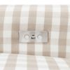 Picture of Monroe Power Recliner and Swivel Glider in Tan Check Fabric with USB port | Monogram by Namesake