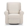 Picture of Monroe Power Recliner and Swivel Glider in Tan Check Fabric with USB port | Monogram by Namesake