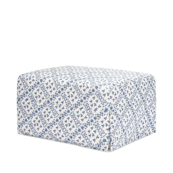 Picture of Sarah Flint x Namesake Crawford Gliding Ottoman -  Blue Lattice Performance Eco-Weave