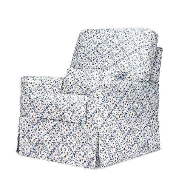 Picture of Sarah Flint x Namesake Crawford Swivel Glider - Blue Lattice Performance Eco-Weave