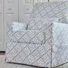 Picture of Sarah Flint x Namesake Crawford Swivel Glider - Blue Lattice Performance Eco-Weave