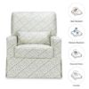 Picture of Sarah Flint x Namesake Crawford Swivel Glider - Green Lattice Performance Eco-Weave