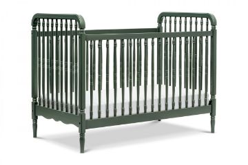 Picture of Liberty 3-in-1 Convertible Spindle Crib with Toddler Bed Conversion Kit - Forest Green | Namesake Home