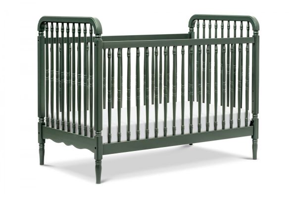 Picture of Liberty 3-in-1 Convertible Spindle Crib with Toddler Bed Conversion Kit - Forest Green | Namesake Home