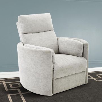 Picture of Raggio Head-tilt Power Swivel Recliner - Dove Gray (radius+) | by PL Heritage Furniture 