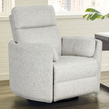 Picture of Raggio Head-tilt Power Swivel Recliner - Quartz (radius+) | by PL Heritage Furniture 