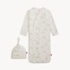 Picture of White Safari modal cozy sleeper gown and hat set - Newborn - 3 Months