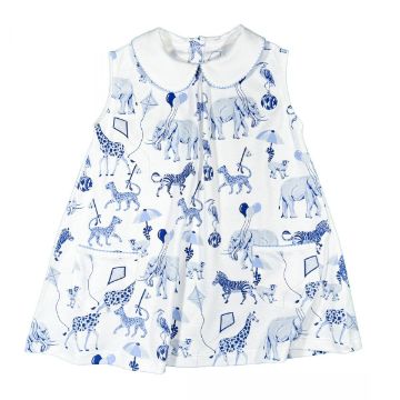 Picture of Heyward House Sleeveless Pocket Twirl Dress - Chinoiserie Safari