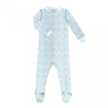 Picture of Heyward House Zipper Footie - Blue Scallop