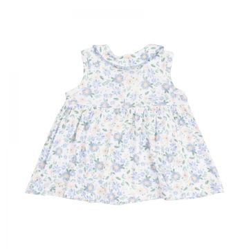 Picture of Angel Dear Baby Veronical Floral Jill Peter Pan Button Front Dress with Ric Rac Trim