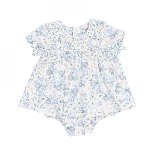 Picture of Angel Dear Baby Veronical Floral Smocked Bubble