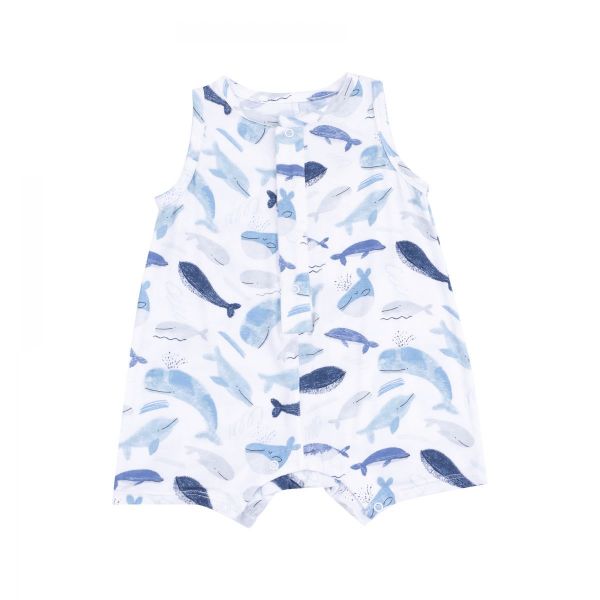 Picture of Angel Dear Blue Whales Sleveless Shortie Romper