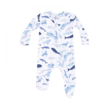 Picture of Angel Dear Blue Whales 2 Way Zipper Footie