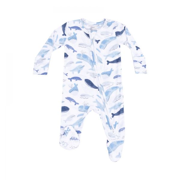 Picture of Angel Dear Blue Whales 2 Way Zipper Footie