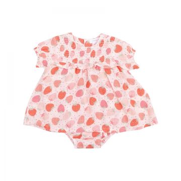 Picture of Angel Dear Strawberry Bliss Smocked Ruffle Bubble