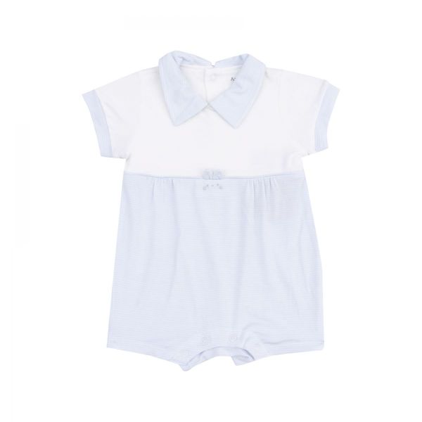 Picture of Angel Dear Stripe Classic Blue Tiny Bunny Romper