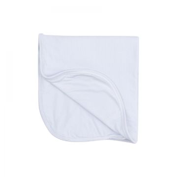 Picture of Stripe Classic Blue 2 Ply Blanket with Binding 35" x 26"