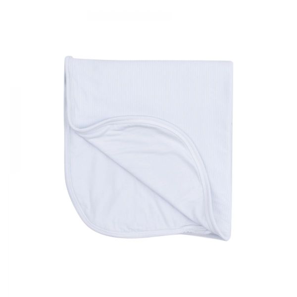 Picture of Stripe Classic Blue 2 Ply Blanket with Binding 35" x 26"