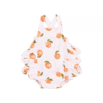Picture of Angel Dear Watercolor Peaches Bamboo Ruffle Sunsuit