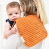 Picture of Reversible Bib + Burp Set Pumpkin | Bella Tunno