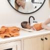 Picture of Hooded Towel + Wash Mitt Set Pumpkin | Bella Tunno