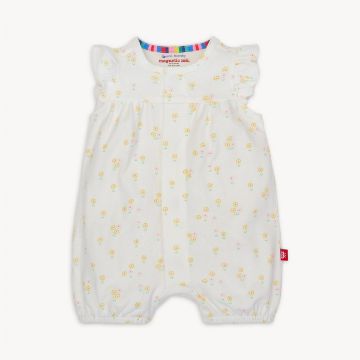 Picture of Magnetic Me Evangeline Organic Cotton Magnetic Ruffle Sleeve Romper