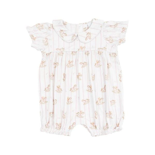 Picture of Angel Dear Vintage Rocking Horse Pink Classic Puff Sleeve Baby Doll Bubble