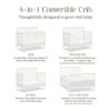 Picture of Liberty 4-in-1 Convertible Spindle Crib - Warm White | Namesake