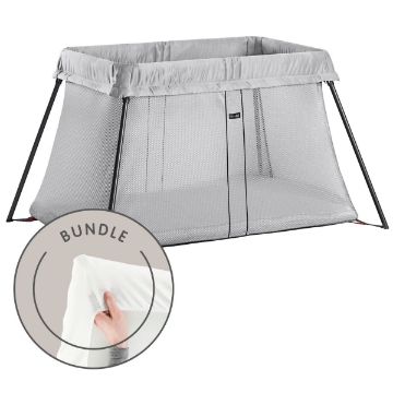 Picture of Travel Crib Light Bundle - Silver | Baby Bjorn
