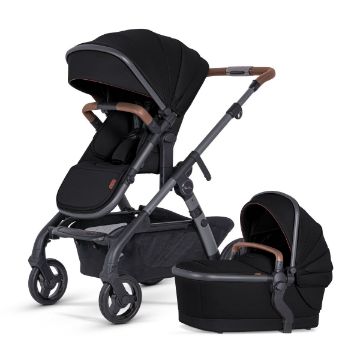 Picture of Wave 3 Complete Stroller System -  Seat, Bassinet, & Tandem Seat - Licorice | Silver Cross