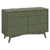 Picture of Palma 7 Drawer Dresser - Olive Painted Finish - by Babyletto