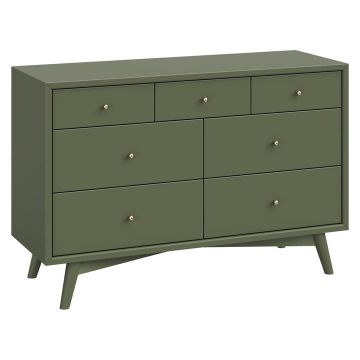 Picture of Palma 7 Drawer Dresser - Olive Painted Finish - by Babyletto