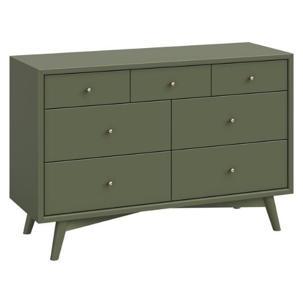 Picture of Palma 7 Drawer Dresser - Olive Painted Finish - by Babyletto