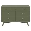 Picture of Palma 7 Drawer Dresser - Olive Painted Finish - by Babyletto