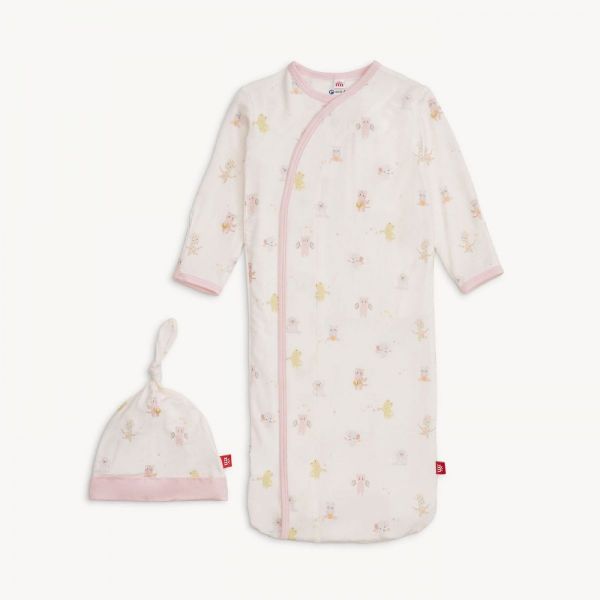 Picture of Magnetic Me Pink Baby Beats Modal Gown And Hat Set (0-3 Months)