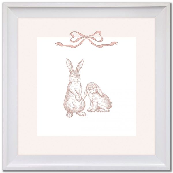 Picture of Bunny Toile 2 - 14 X 14 | BFPK Artwork