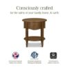 Picture of Liberty Assembled Nightstand in Natural Walnut | Namsake