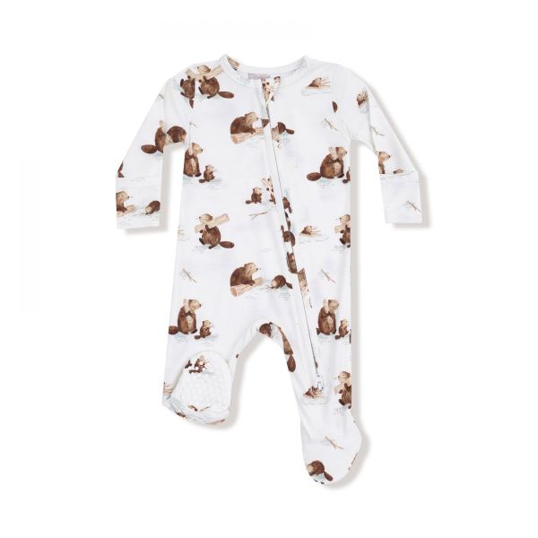 Picture of Angel Dear Baby Beavers - 2 Way Zipper Footie