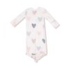 Picture of Hearts - Modal Rib - Knotted Baby Gown 0-3 Months