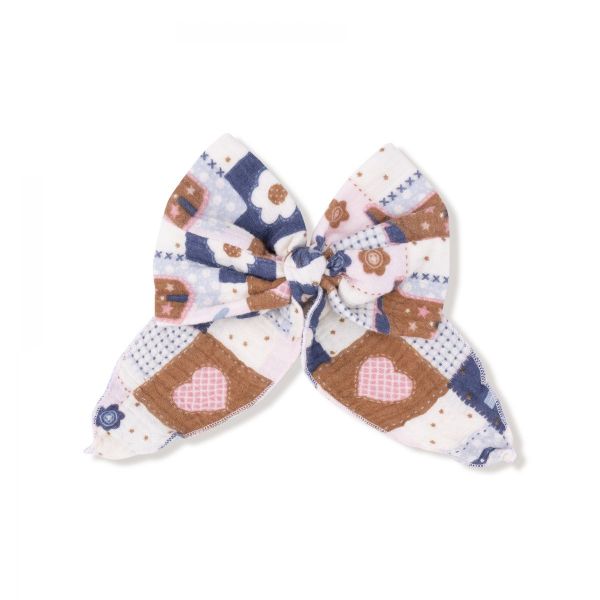 Picture of Patchwork Cowgirl - Bow with Tails Clip In