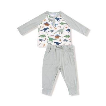 Picture of Angel Dear Washy Dinos - Bamboo Long Sleeve Raglan Henley  and Jogger