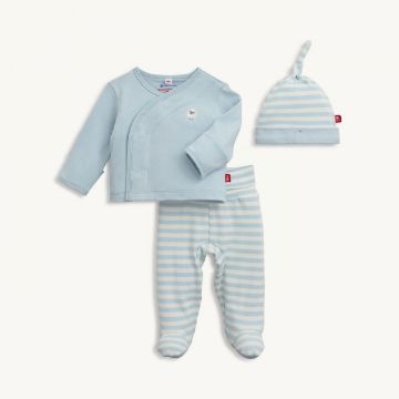 Picture of Magnetic Me Blue Stripe Organic Cotton Kimono Take Me Home Set (Newborn)