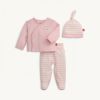 Picture of Magnetic Me Pink Stripe Organic Cotton Kimono Take Me Home Set (Newborn)