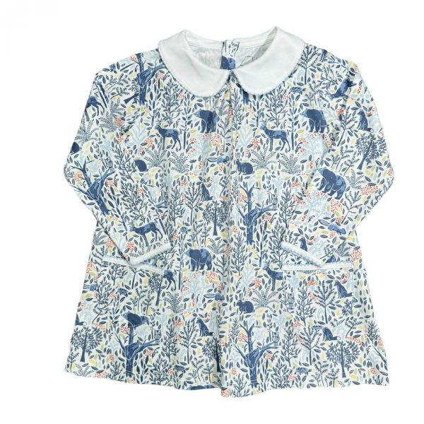 Picture of Heyward House Long Sleeve Pocket Twirl Dress - Woodland Animals