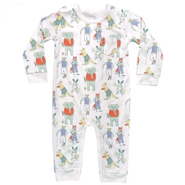 Picture of Heyward House Longsleeve Playtime Romper-Autumn Animal Club