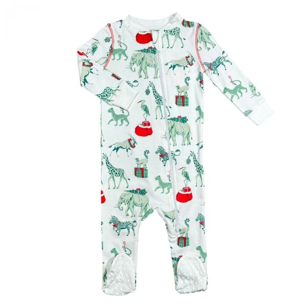 Picture of Heyward House Zipper Footie-Christmas Safari
