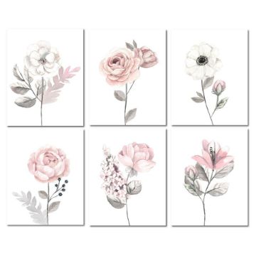 Picture of Watercolor Floral Wall Art - Botanical Baby  | Lambs & Ivy